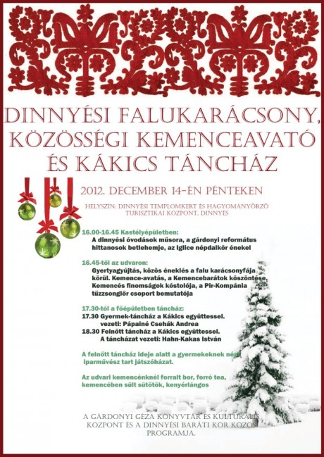 Falukarácsony és kemence avatás Dinnyésen - 2012. decemeber 14.